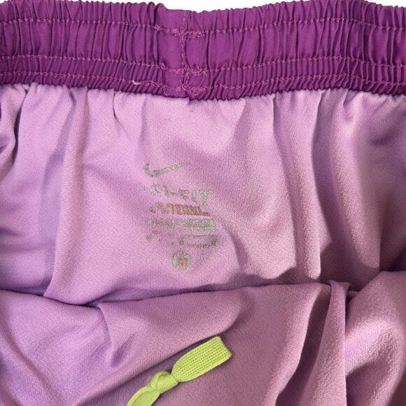 Purple green Nike Dri-Fit medium shorts embroidered swoosh - Picture 9 of 12